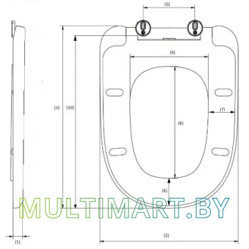 Сиденье для унитаза AV Engineering Arco AVWHR210C картинка 2